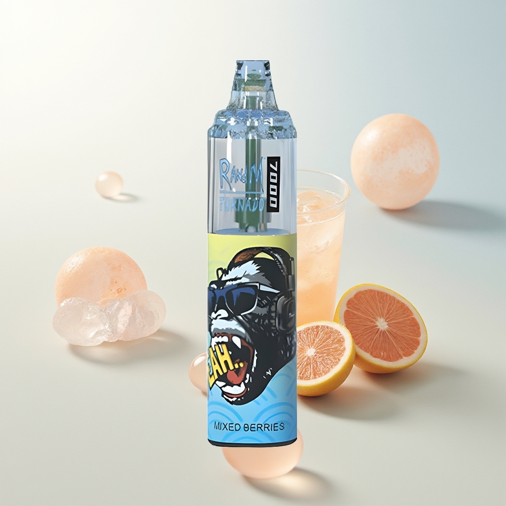 RandM Fumot Tornado 7000 Puffova Jednokratna Vape Mješavina Bobica 14 ML Mesh Coil