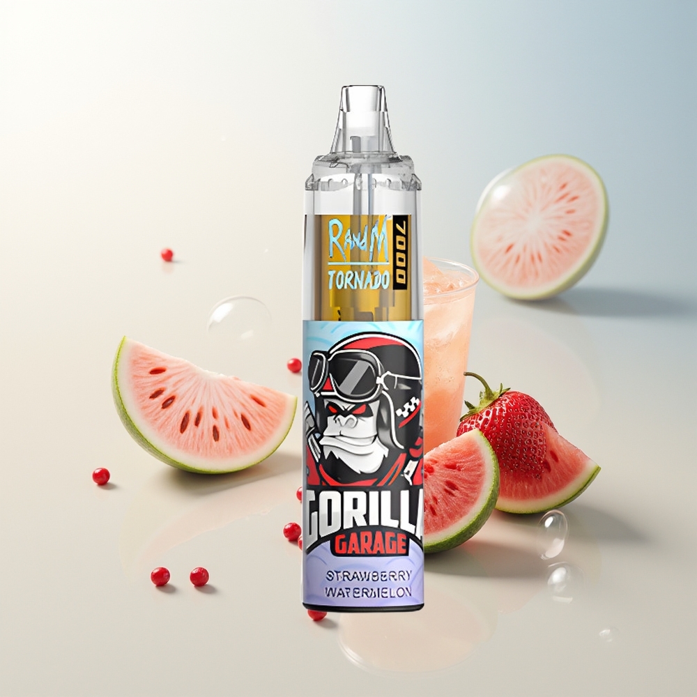 RandM Fumot Tornado 7000 Pufova Jednokratna Vape Jagoda Lubenica 14 ML E-tečnost Mesh Coil