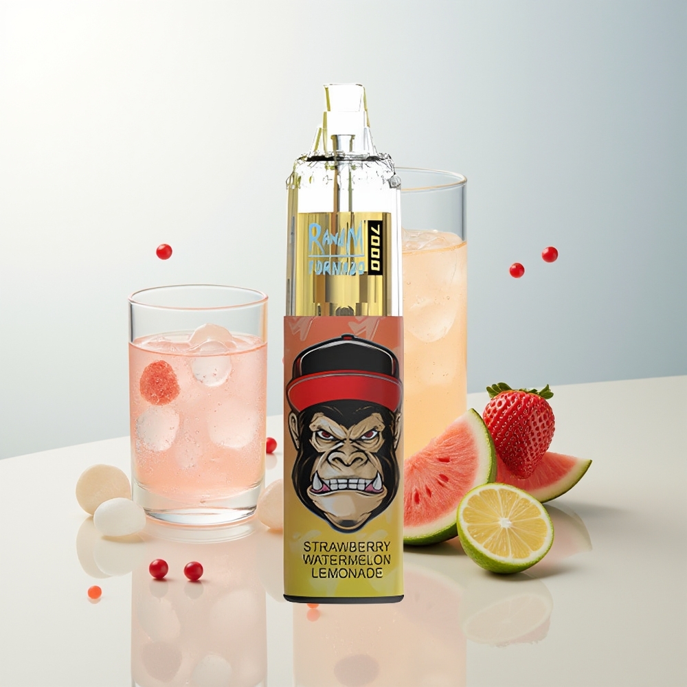 RandM Fumot Tornado 7000 Pufova Jednokratna Vape Jagoda Lubenica Limunada 14 ML Mesh Coil