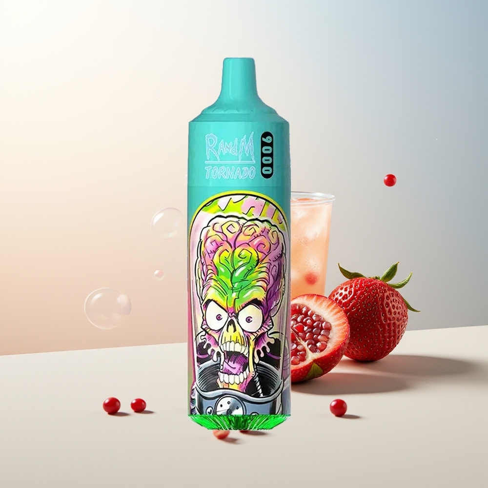 RandM Fumot Tornado 9000 Pufova Jednokratna Vape Jagoda Naranca RGB Display