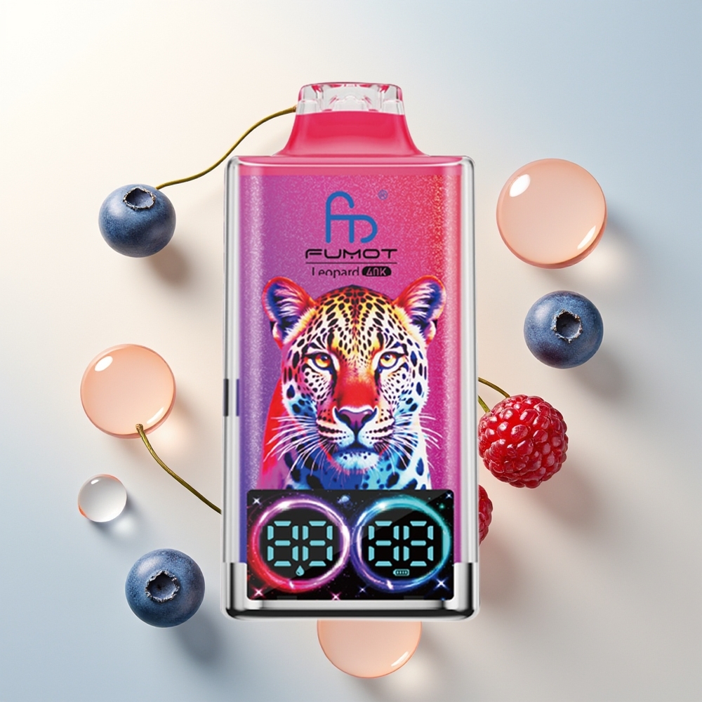 Fumot Leopard 40K Puffs Jednokratna Vape Borovnica Trešnja Dual Mesh